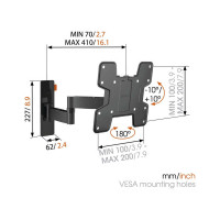 Крепления для дисплея Vogel's Professional WALL 2145B (настенное 19-37 '') 